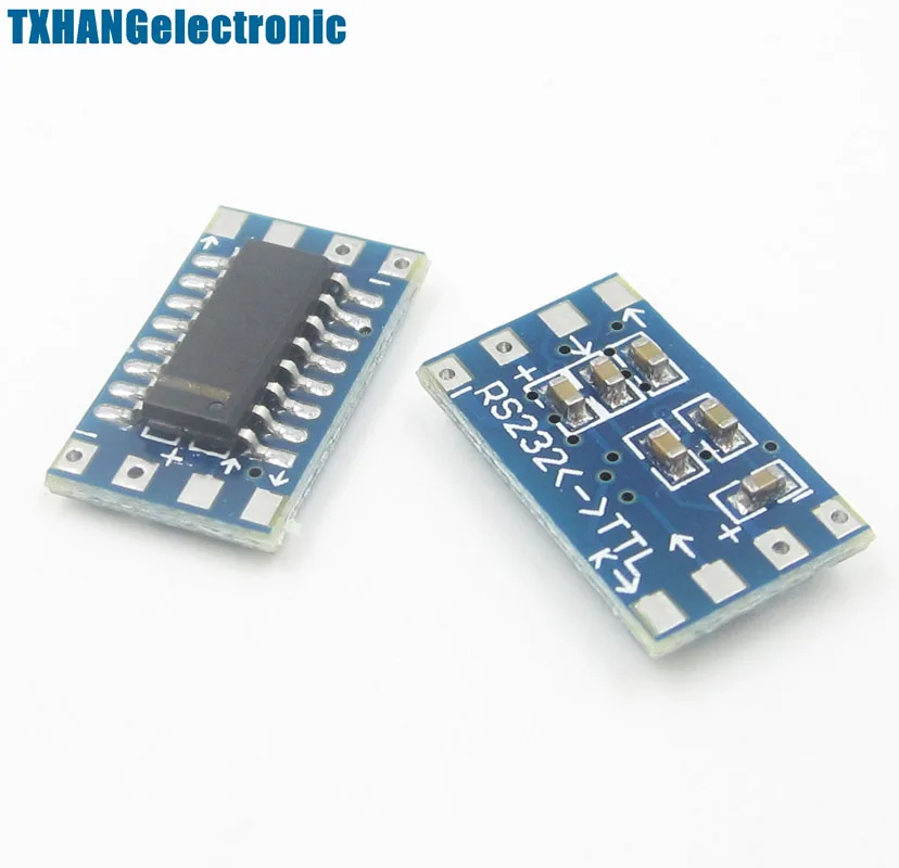 2 шт. мини RS232 для ttl MAX3232 конвертер Адаптерный модуль последовательного Нижняя