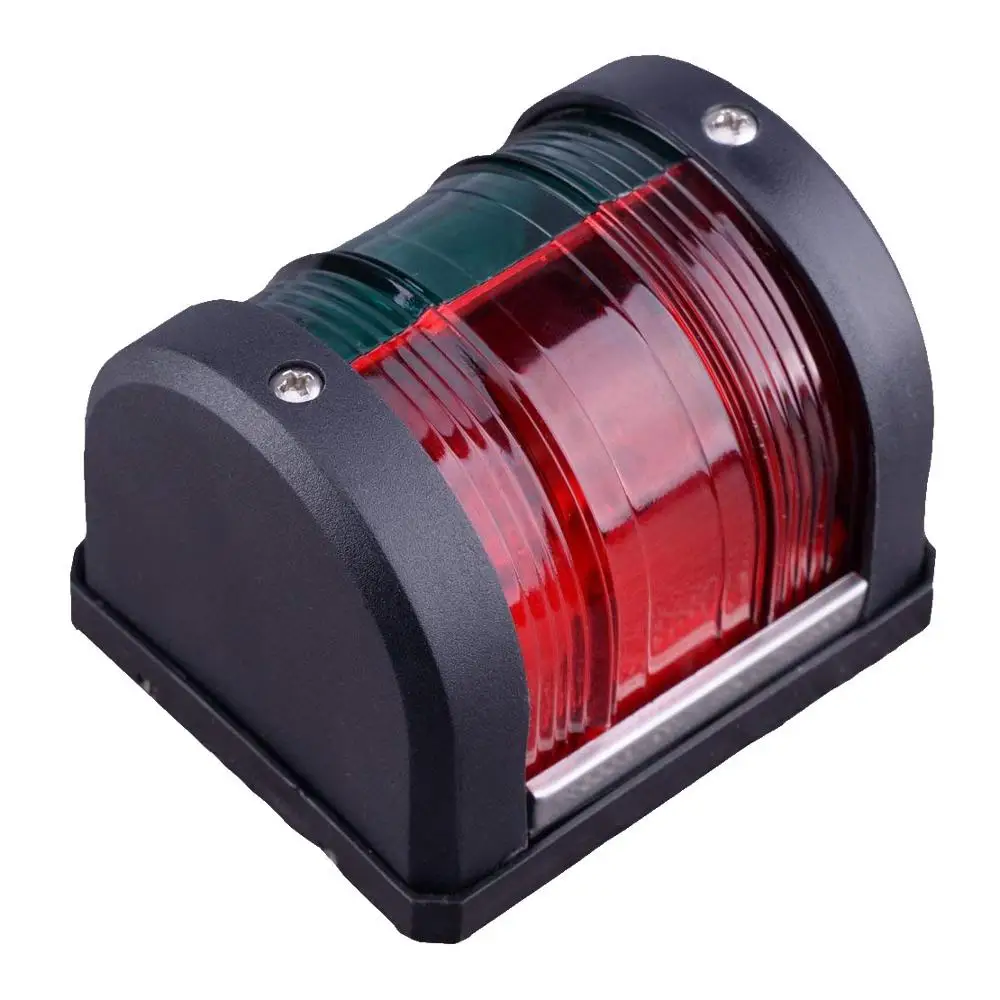 Морской катер навигации светильник 12 V светодиодный красного и зеленого цветов, парусных световой сигнал бант навигационные светильник s 112,5 градусов подходит навигационные Предупреждение - Цвет: Blue Red Light