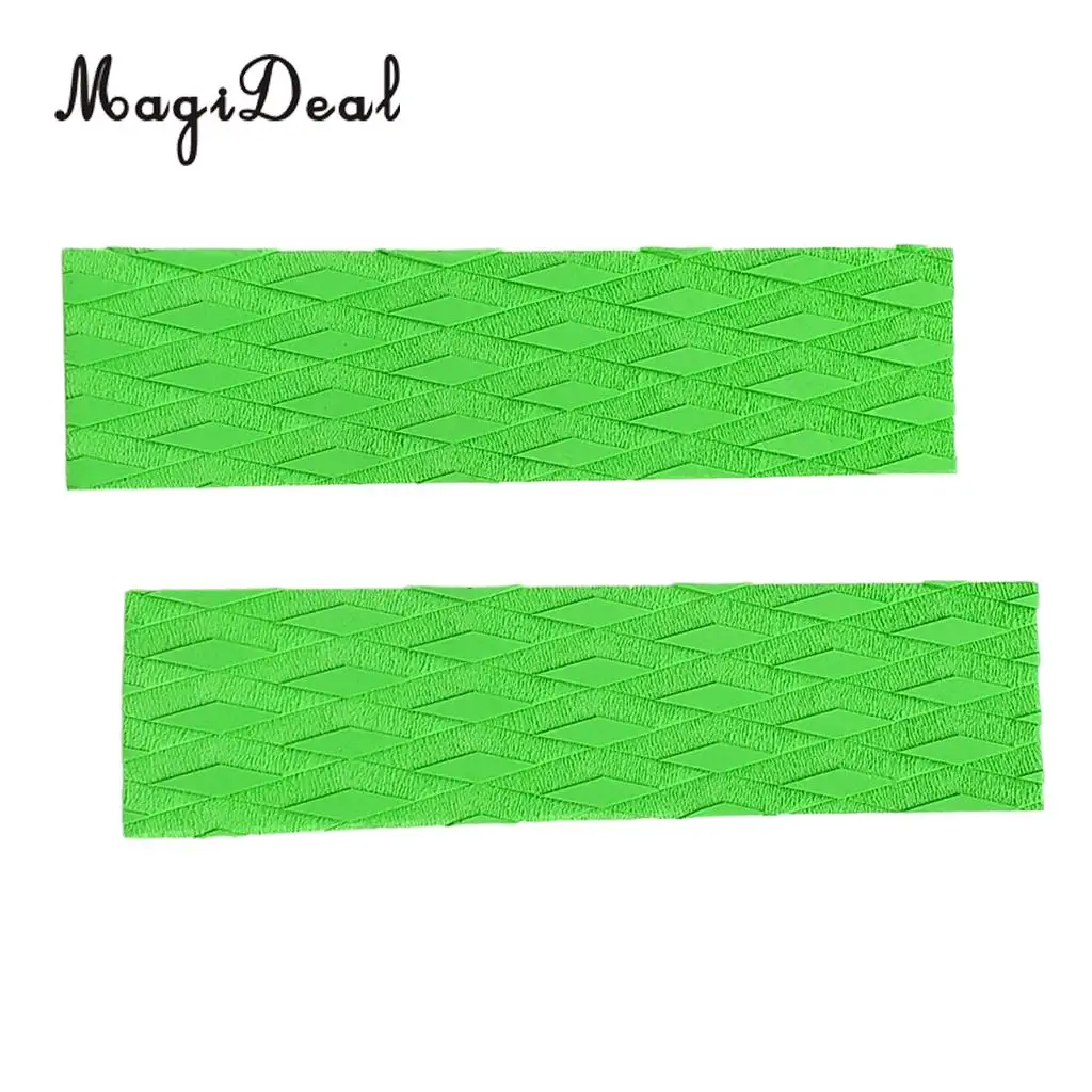2Pcs EVA Anti-slip 5mm Surfing Traction Pad Bar Grip for Skimboard Longboard SUP Surfboard Bodyboard Shortboard - Fruit Green