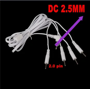 

Tens Lead Wires Cords - Port Doubler - Four 2mm Pin Connectors (5 PCS) - Discount Tens Brand for Tens Unit EMS Long-life Massag