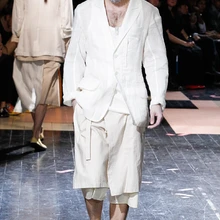 27-44! Мужская одежда Мужская мода по колено брюки китайский стиль льняные брюки плюс размер сценические костюмы певицы