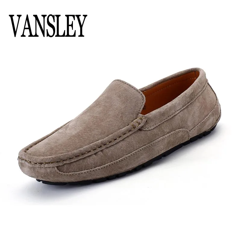 

New Spring Autumn Early Winter Slip On Mens Cow Suede Loafers Breathable Men Casual Leather Shoes Brand Designers Moccasins