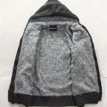 Осень Зима Новая мода мужские толстые теплые стеганые кардиганы трикотажные Черные Серые Свитера вязаные жакеты M L XL 2XL Горячая Распродажа 136