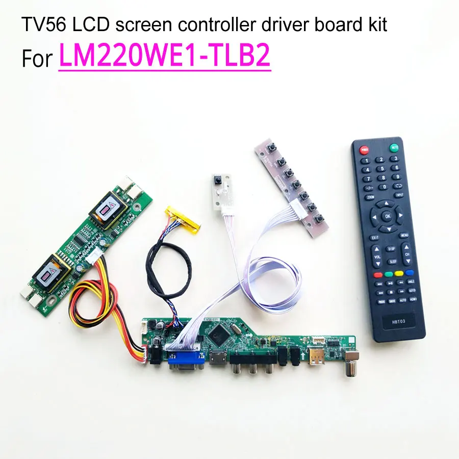 

For LM220WE1-TLB2 computer LCD monitor LVDS 1680*1050 22" 4-lamp 30pin CCFL HDMI/VGA/AV/USB/RF TV56 controller driver board kit