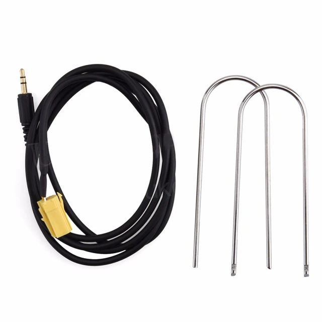 Car 3.5MM Jack to ISO 6Pin Connector Aux Cable for Fiat Grande Punto