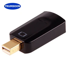 Best Offers Trumsoon Mini DisplayPort DP Male to HDMI Female Adapter Converter Thunderbolt Cable 1080P for Mac Macbook Pro Air TV