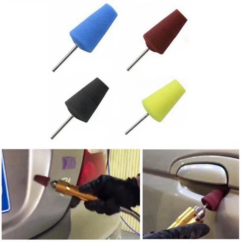 Buffing Polishing Wheel Car Polish Buffing Shank Polishing Sponge Cone Metal Foam Pad Car Maintenance Automobile Cleaning Tool