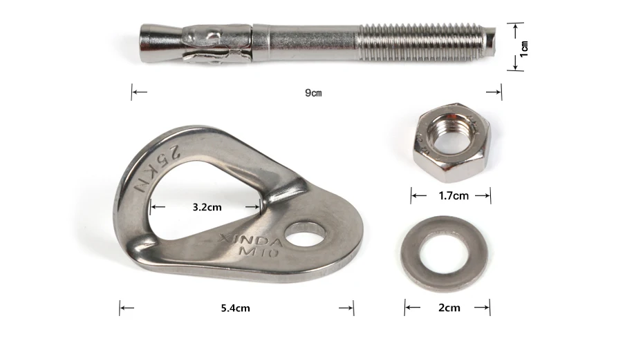 XINDA, профессиональный крепежный болт для скалолазания с фиксированной точкой, расширительный винт, питон, карабин, рок, питон, гайка, оборудование для спорта на открытом воздухе