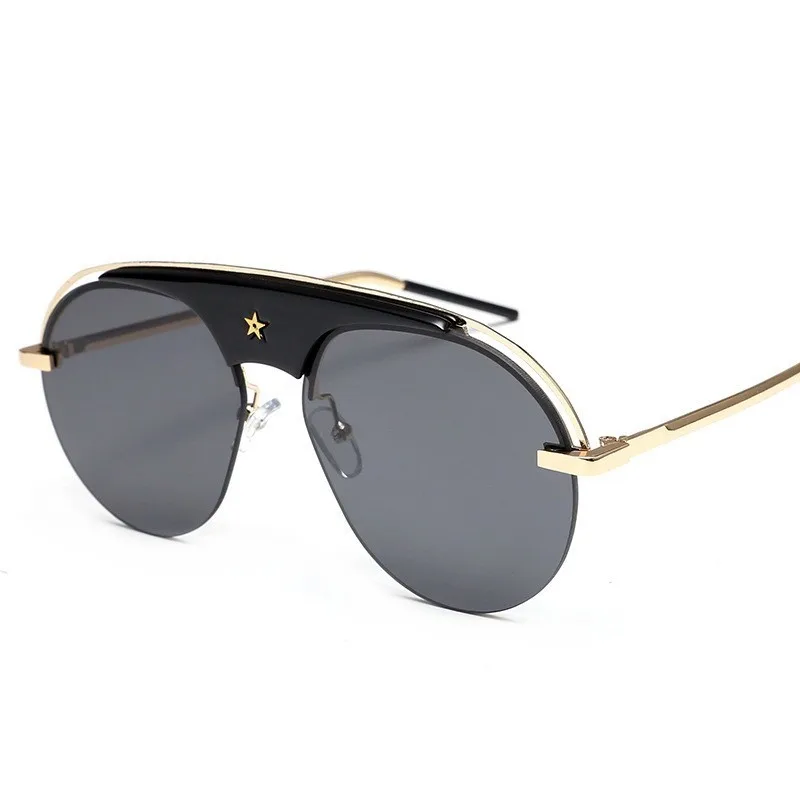 

2019 New Fashion Men And Women Sunglasses Unique Metal Frame Design Casual Simple Mirror Uv400 Drop Shipping