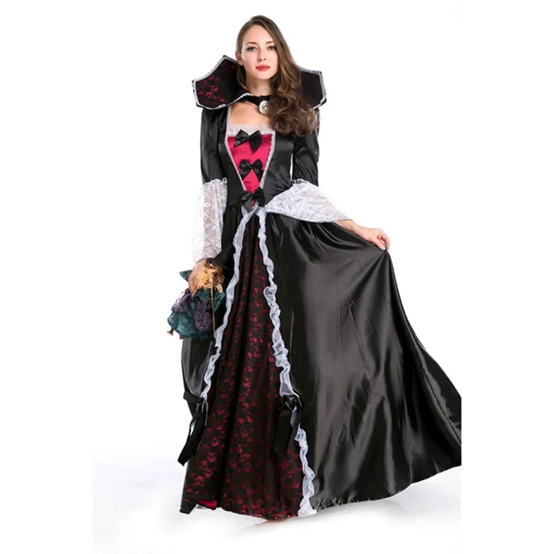 Luxury Vampire Costumes For Women Evil Queen Medieval Ball Gowns Gothic