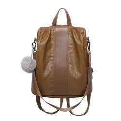 Гуанчжоу прямые продажи с фабрики карамельный цвет 2019 новая кожаная Противоугонная сумка на ремне женская рюкзак из овечьей кожи A-W95