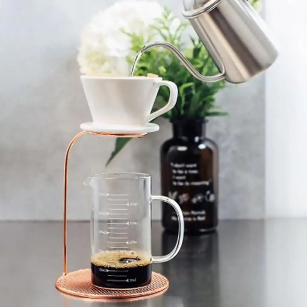 

Hand-washed Coffee Filter Cup Holder Home Rose Gold Drip Coffee Pot Filter Portable Coffee Filter Storage Rack Kitchen Supplies