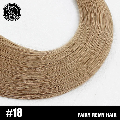 Сказочные волосы remy 22 дюймовые трессы натуральные Remy человеческие волосы Weft Выделите светлые цвета прямые пучки волос для наращивания 100 г - Цвет: #18