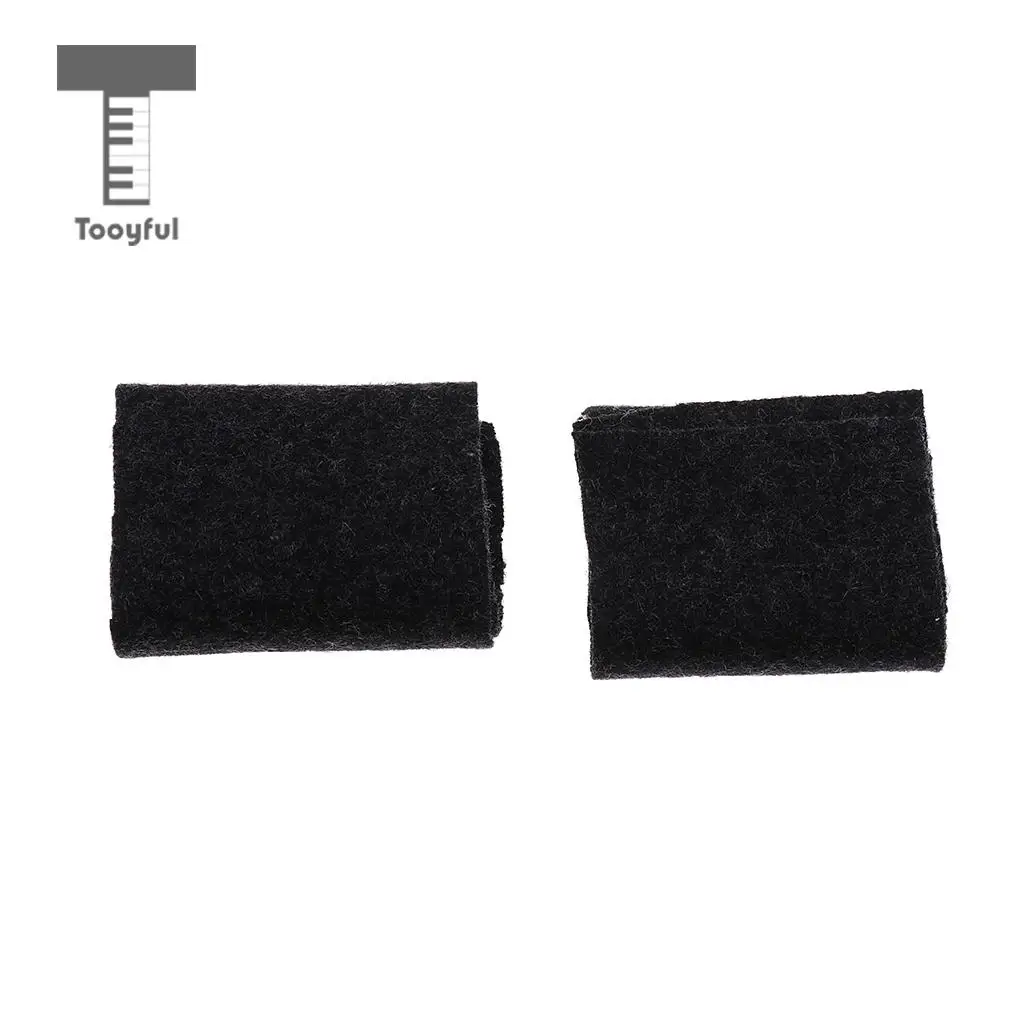 Tooyful Pack of 2 Wool Erhu Silencer Pads Silencing Mats Muffler Erhu Practice Parts Black