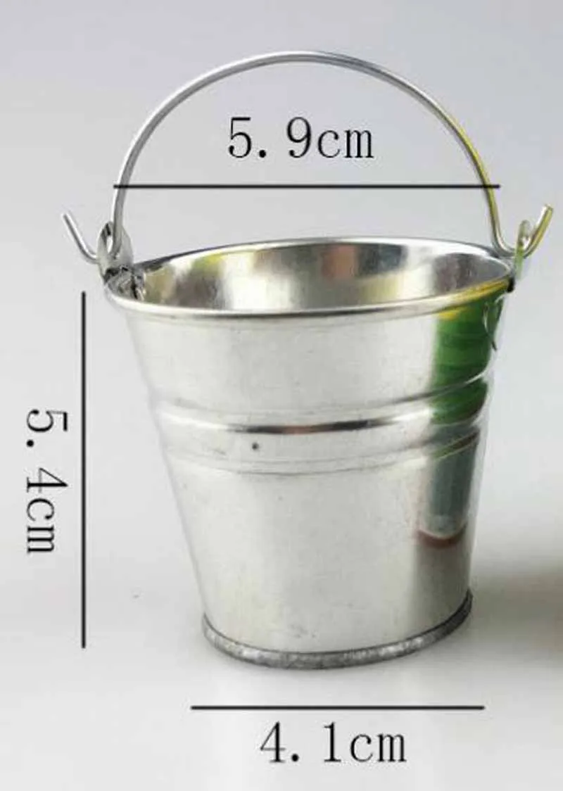 Мини металлическое ведро для свадьбы, дня рождения, девичника, девичника, коробочка для конфет на вечеринку, цветочный горшок, украшение стола