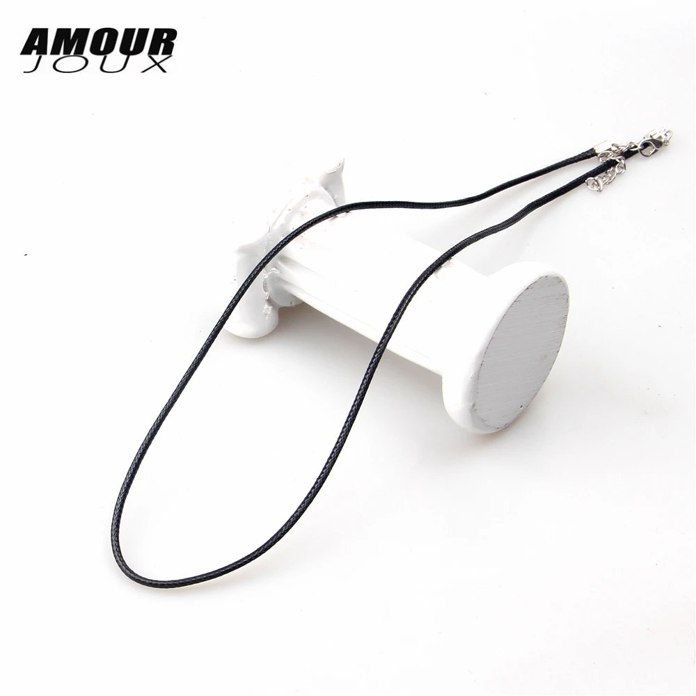 

Fashion 43cm Black Pendant Necklace Chain With 5cm Extension For Women Men Jewelry Accessories