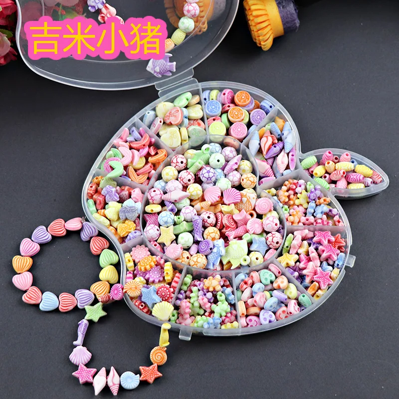 

400pcs Handmade Diy Acrylic Beads Kids Toy Round Square Colorful Alphabet/Letter for DIY Bracelet Necklace Random letter Gift