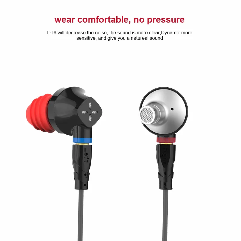 AK Audio Senfer DT6 1BA + 1DD Hybrid In Ear Наушники Hi Fi DJ для бега спортивные наушники с микрофоном