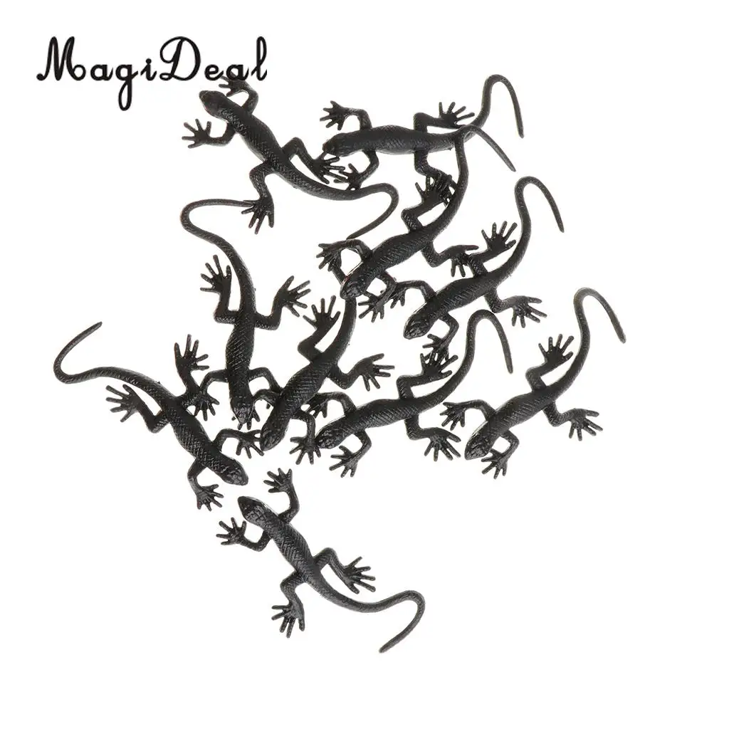 10 Pieces Lifelike Lizard Model Figure Halloween Party Decor Joke Prop Play Animal Toys Children Kids Friends Gag Gift 5x3cm