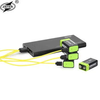 

3PCS ZNTER S19 9V 400mAh USB Rechargeable 9V Lipo Battery For RC Camera Drone Accessories