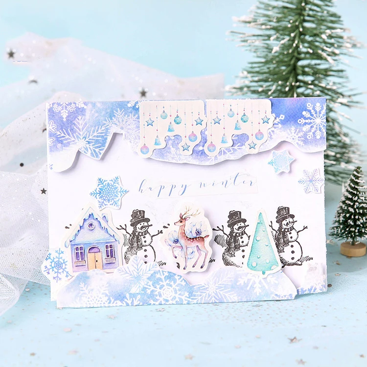 

Floral Winter Creative Mini Sticky Stickers 4.4*4.4cm