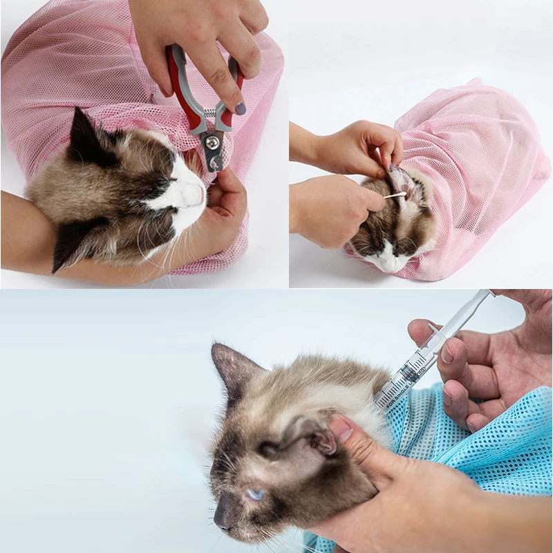 Pet Cat Grooming Bag Multifunctional Adjustable Washing Shower Mesh Bags for Pet Dog Bathing Nail Grooming Anti Scratch Bite Pet Cat Grooming Bag Multifunctional Adjustable Washing Shower Mesh Bags for Pet Dog Bathing Nail Grooming Anti Scratch Bite