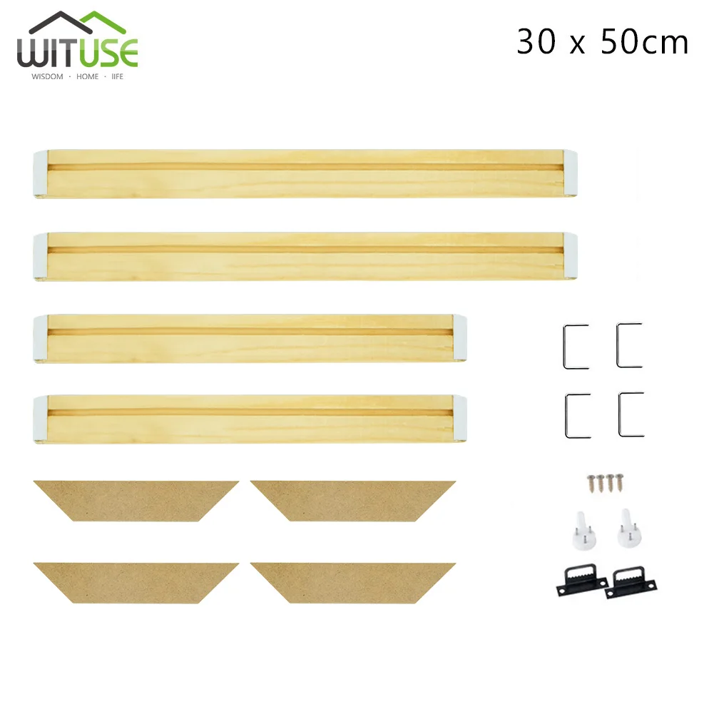 DIY деревянная фоторамка холст рамка бар самодельная картина маслом носилки полосы комплект для дома офиса галерея - Цвет: 30x50cm
