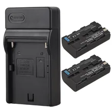 2 X батарейки 2600 мАч NP F550 F570 Перезаряжаемые видео Камера Batteria пакет для sony NP-F550 NP-F570 Цифровой Li ion Батарея+ Зарядное устройство