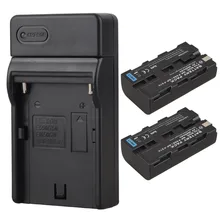 2xBatteries 2600mah NP F550 F570 Rechargeable Video Camera Batteria Pack For Sony NP-F550 NP-F570 Digital Li ion Battery+Charger