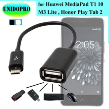 Micro USB 2,0 OTG кабель адаптер для huawei MediaPad T1 10, M3 Lite, Honor Play Tab 2 Bach-W09 хост-конвертер