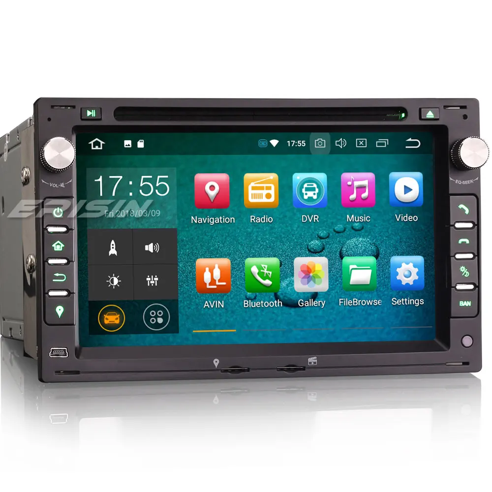Erisin ES7886V 7 дюймовый автомобильный dvd плеер android 8 0 4G Оперативная память DAB OBD WiFi 3g для