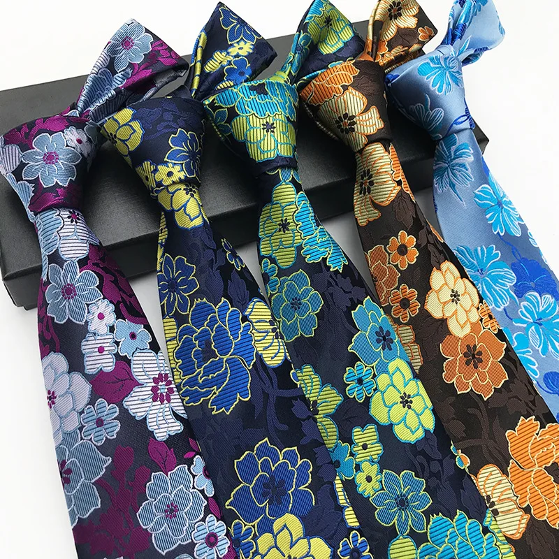 Men's Silk Necktie Casual Big Flower Design Amp Up Your Wardrobe Game with This Fun and Festive Floral Woven Tie