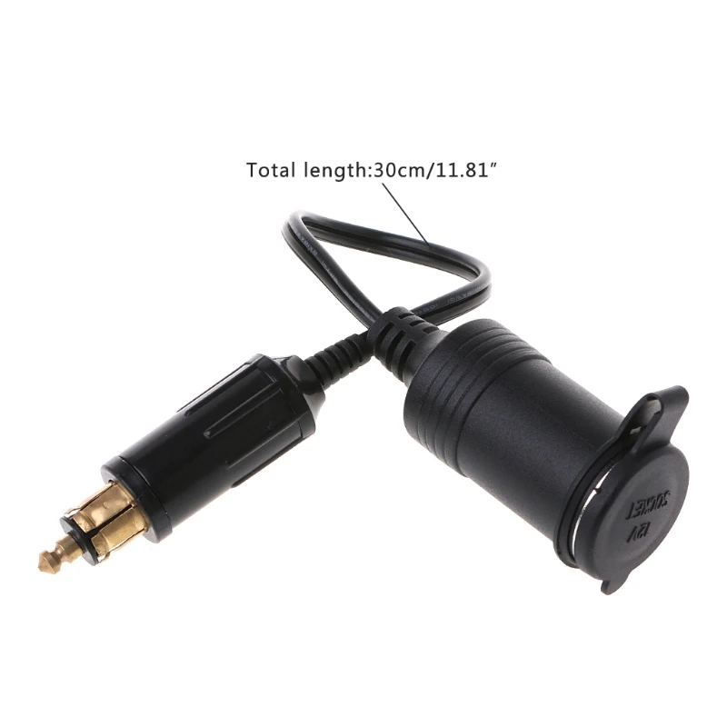 

DC 12V 24V EU Plug For BMW DIN Hella Motorcycle Charger Socket Outlet Convert to Car Cigarette Lighter Adapter Power Lead Cable