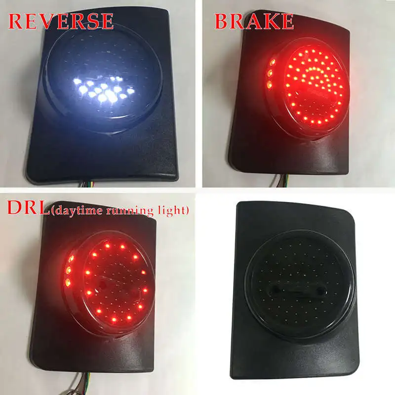  JK JKU LED Round Tail Light Running Brake Light Turn Signal Reverse Light For Jeep Wrangler Unlimit - 32841030926