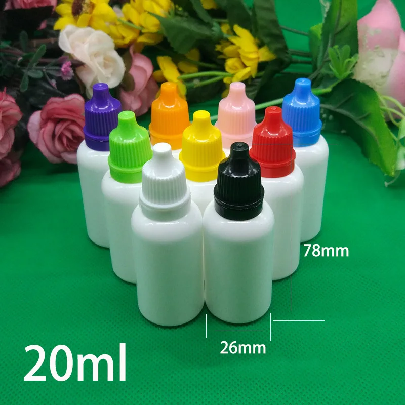 Free Shipping 20ml White Plastic Eye Drop Bottle Empty Cosmetic