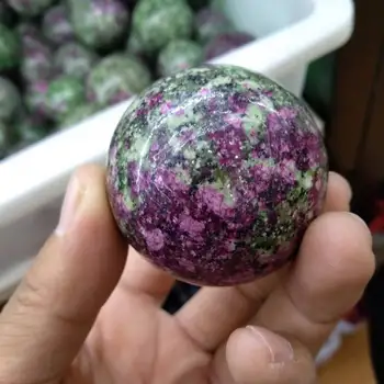 

50mm natural Beautiful red and green treasure Crystal ball Healing