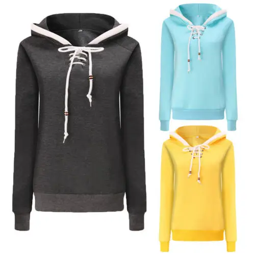 Толстовка Женская с капюшоном желтая черная синяя 2017|sweatshirts ladies|ladies hooded topwoman fashion