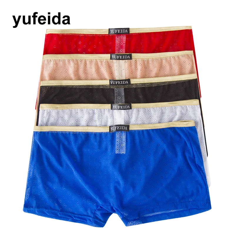 5PCS Men's Sexy Underwear Men Boxer Shorts Penis Pouch Gay Breathable Boxers For Man Cueca Cotton Pants Trunks | Мужская одежда