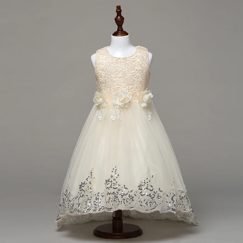 

Retail Flower Girl Wedding Dresses for Girls Prom Party Children's Clothing Costume for Kids Clothes ASL8804