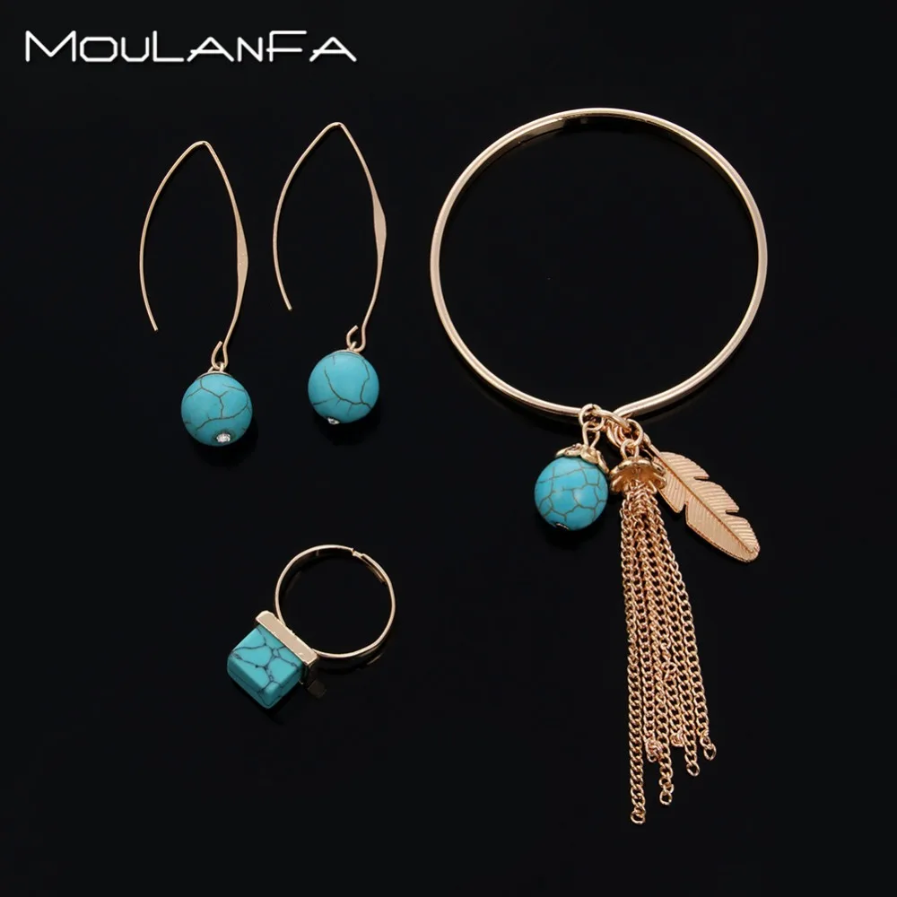 3 шт./набор женские серьги кольца и браслет под античное золото|jewelry sets|antique setjewelry