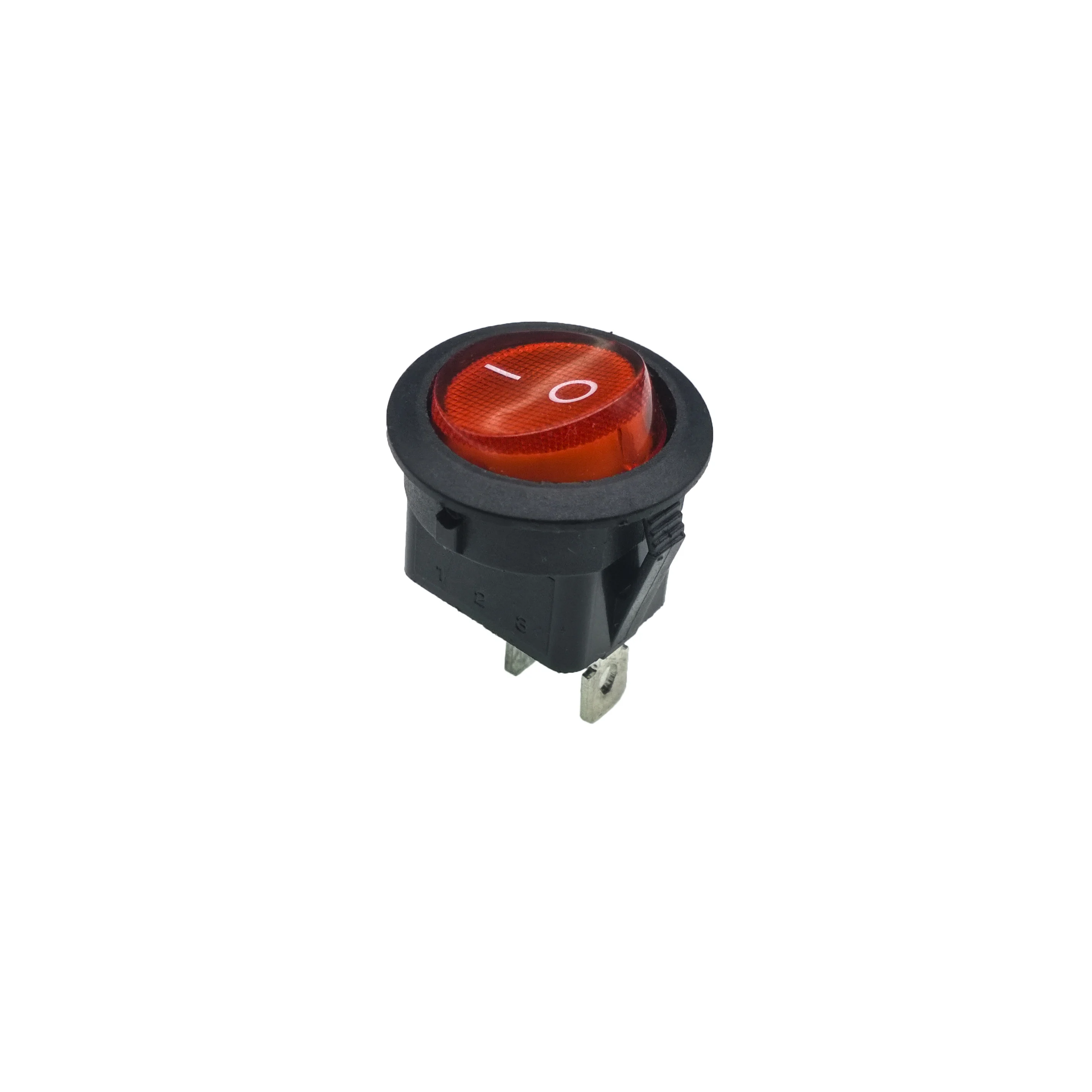 10 шт./лот KCD102 23 мм круглая кнопка SPST 2PIN защелкивающаяся положение ВКЛ./ВЫКЛ.