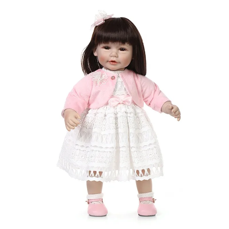 

New Lifelike silicone baby doll toys vinyl princess toddler girls doll accompany sleeping baby birthday gift/present for child