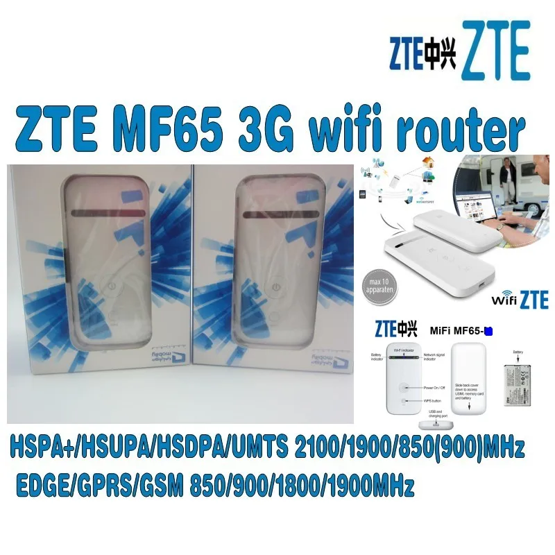 Лот из 50 шт. разблокированный zte MF65 3g беспроводной маршрутизатор 3g Карманный wifi беспроводной маршрутизатор, DHL