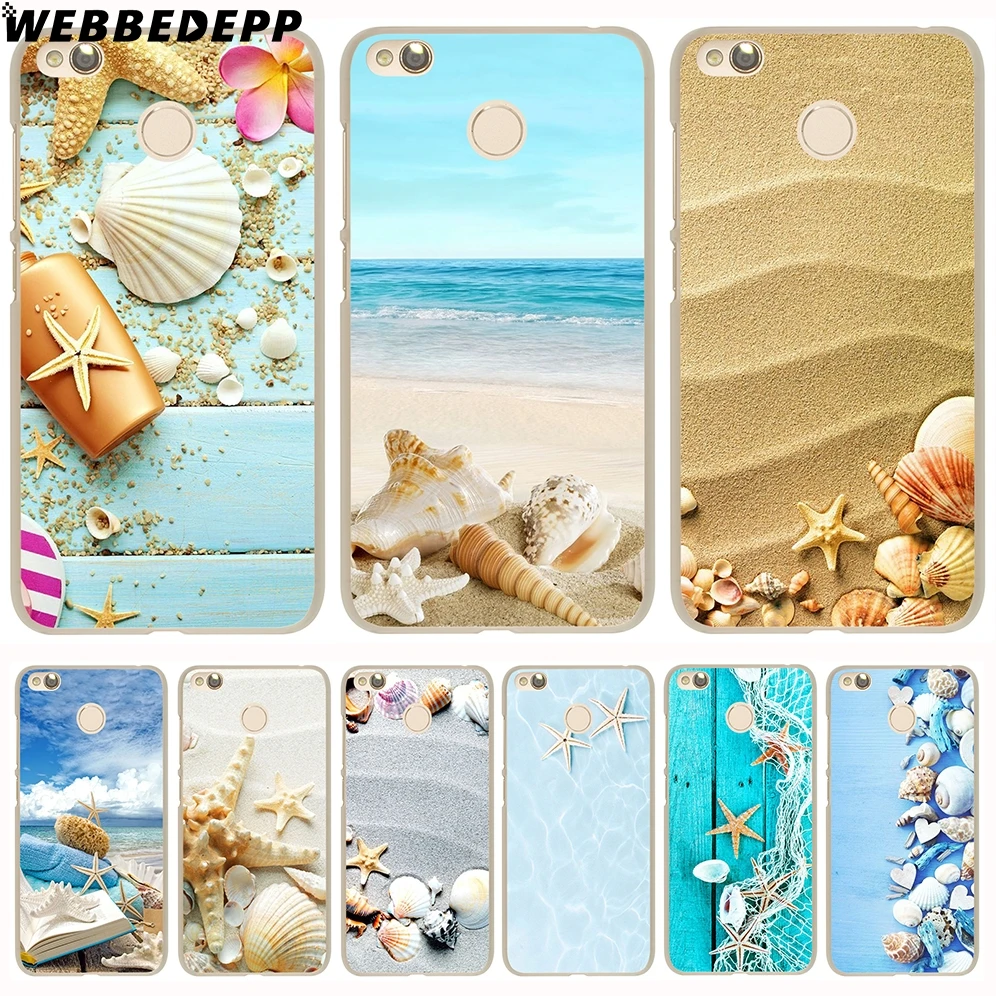 

WEBBEDEPP Blue Wood Seashells Sea Star Phone Case for Xiaomi Redmi 4X 4A 5A 5 Plus 6 Pro 6A S2 Note 5 6 7 Pro 4X Cover