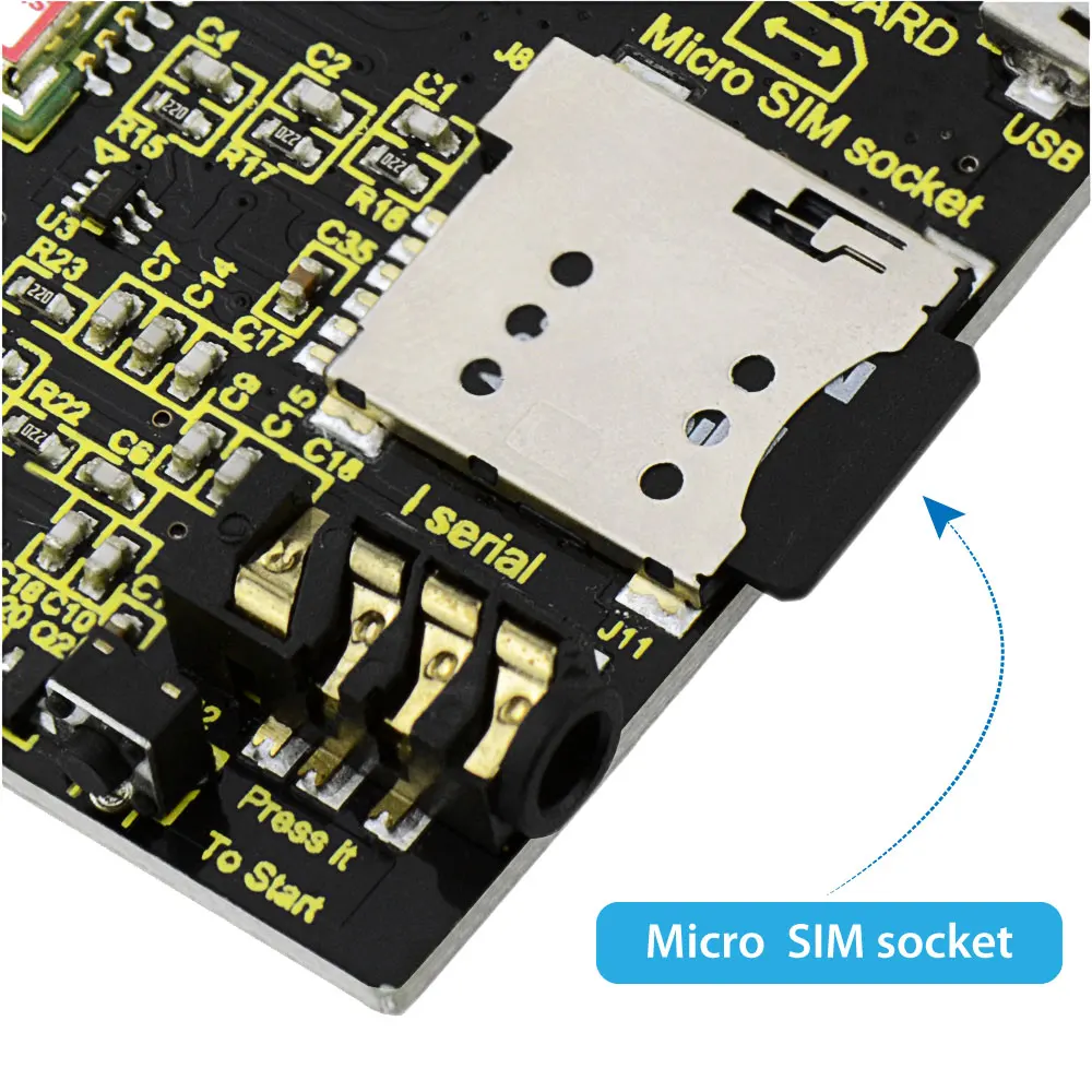 Экран Keyestudio SIM800C GPRS GSM с антенной для Arduino UNO R3 / Mega 2560|Аксессуары демонстрационных