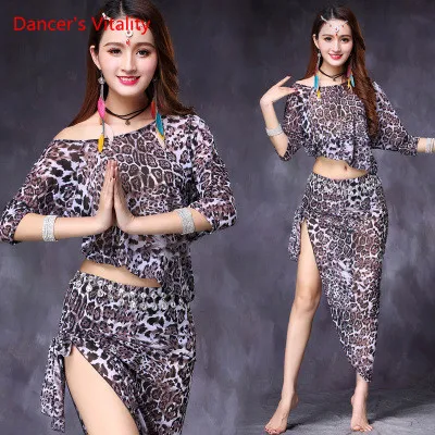 Восточный восточный костюм для танца живота укороченный топ короткая юбка для женщин танец живота одежда танец живота индийский костюм носить - Цвет: zebra