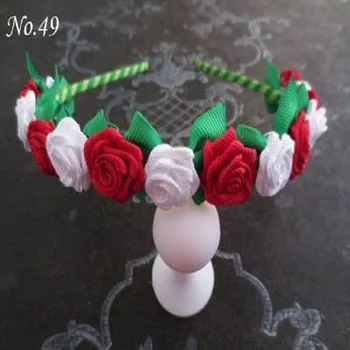 

50 BLESSING Good Girl Modern Style Headband Rose Garland Hair Bow 84 No.
