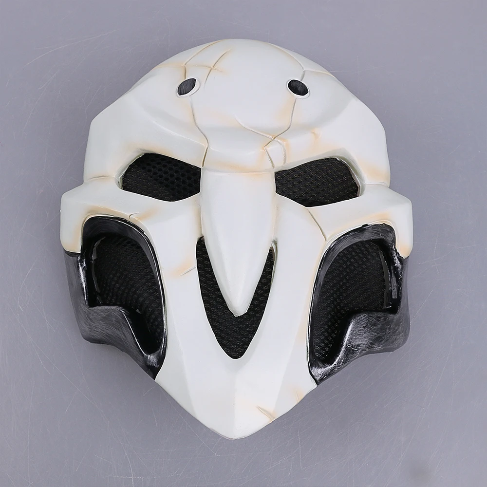 High Quality Over watch Game Mask PVC Cosplay Reaper Mask Helmet Halloween Reaper Party Mask2