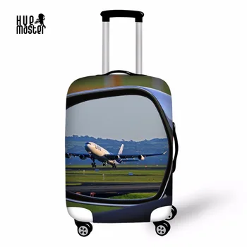 

HUEMASTER Protective Covers For Suitcases Aircraft Pattern Luggage Cover High Elastic Travel Accessories Dust Suitcase Cover