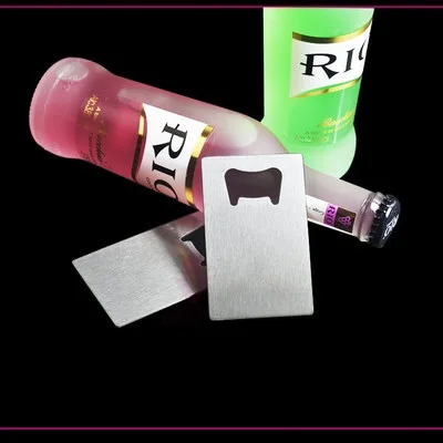 Personalized Credit Card Sized Bottle Opener Custom Company Logo Engraved / Printed Metal Business 100 pcs | Дом и сад